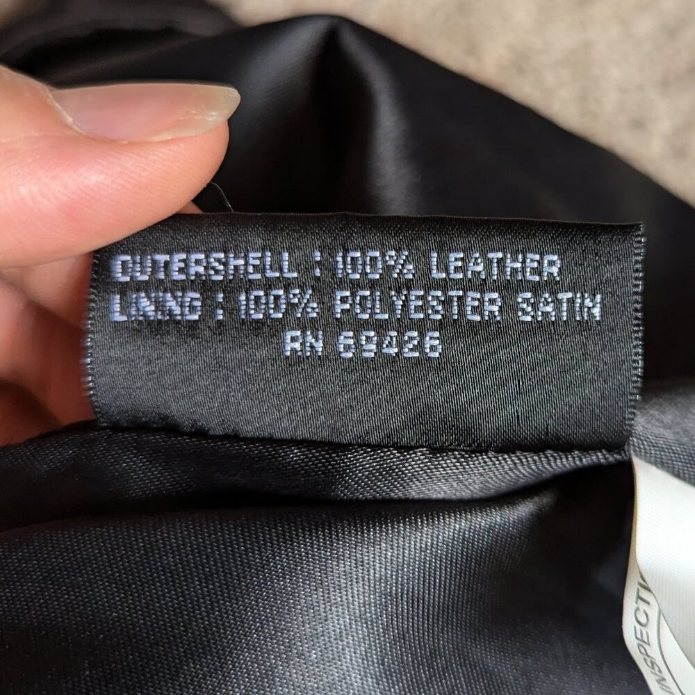 Vintage Skirt Womens Sz 6 Black Leather Alligator Mini A-Line Lined Rock Punk - Picture 7 of 9